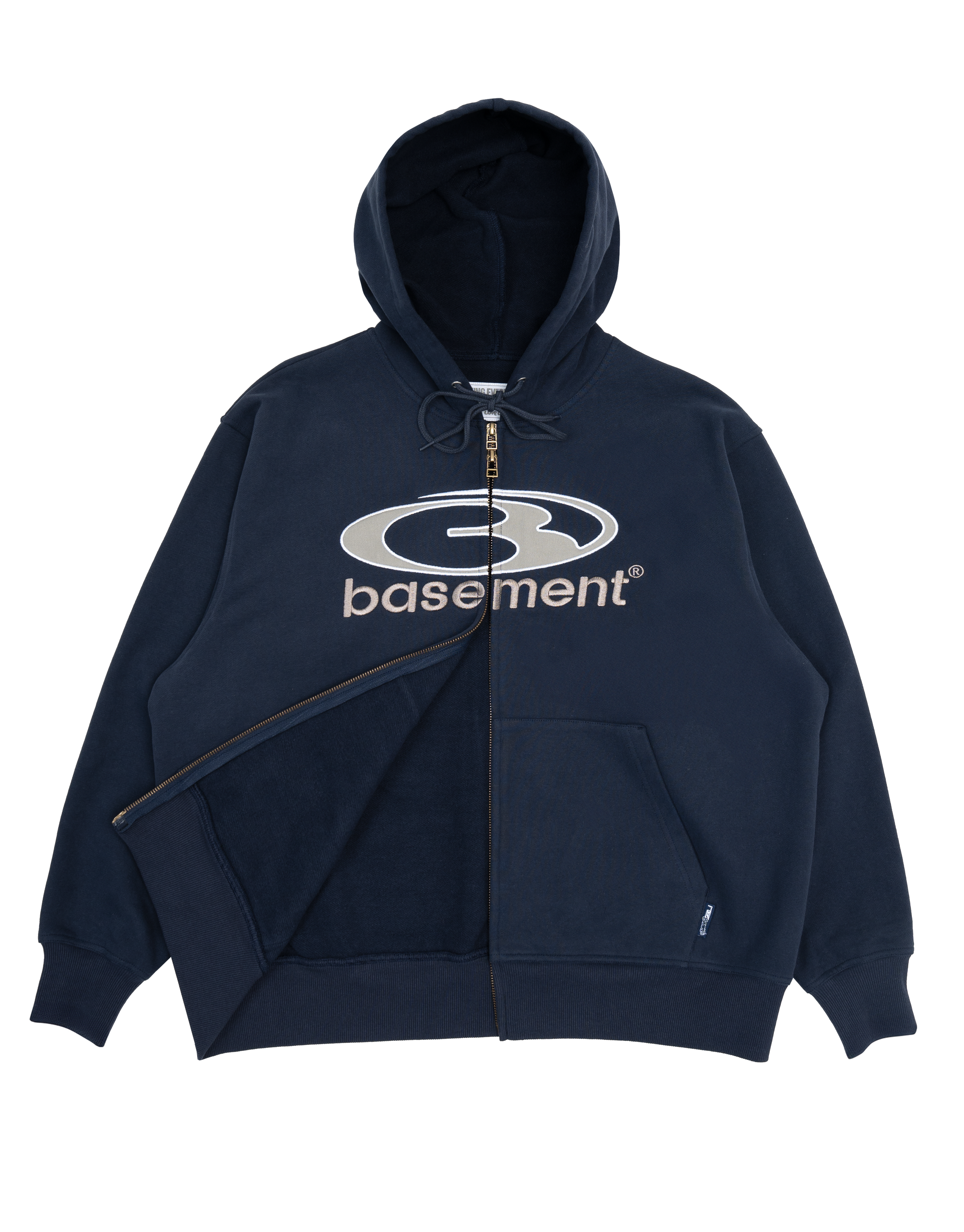 DOUBLE-ZIP HOODIE NAVY Image