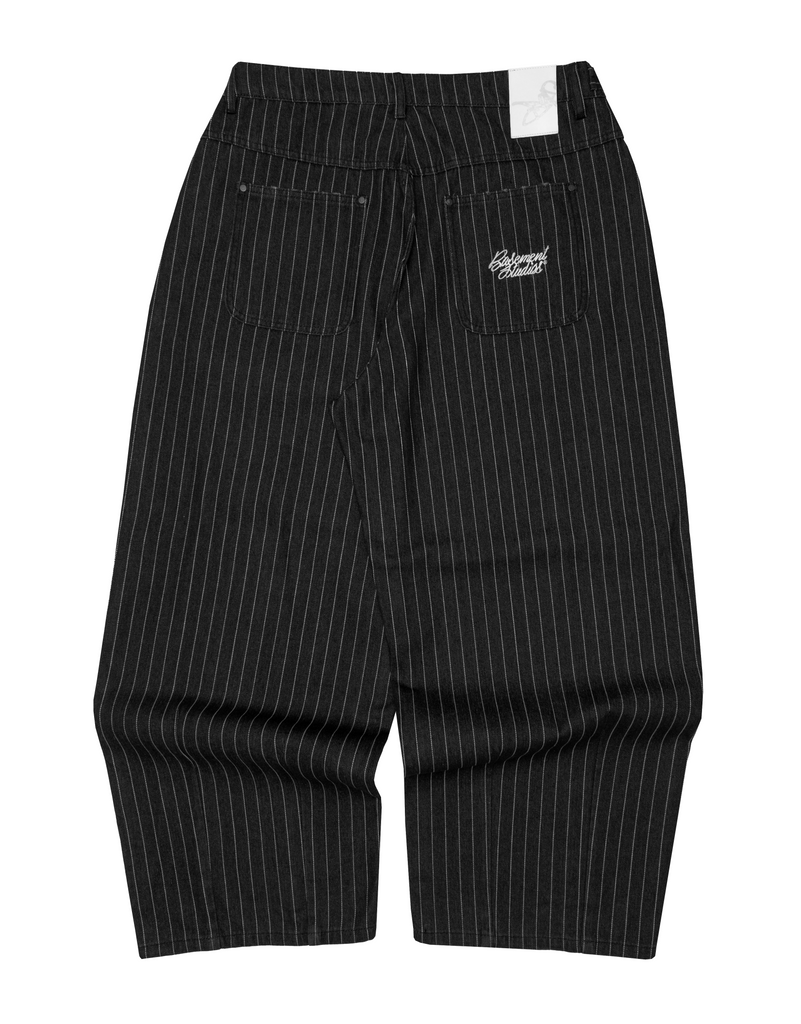 PINSTRIPE PANTS (BLK)
