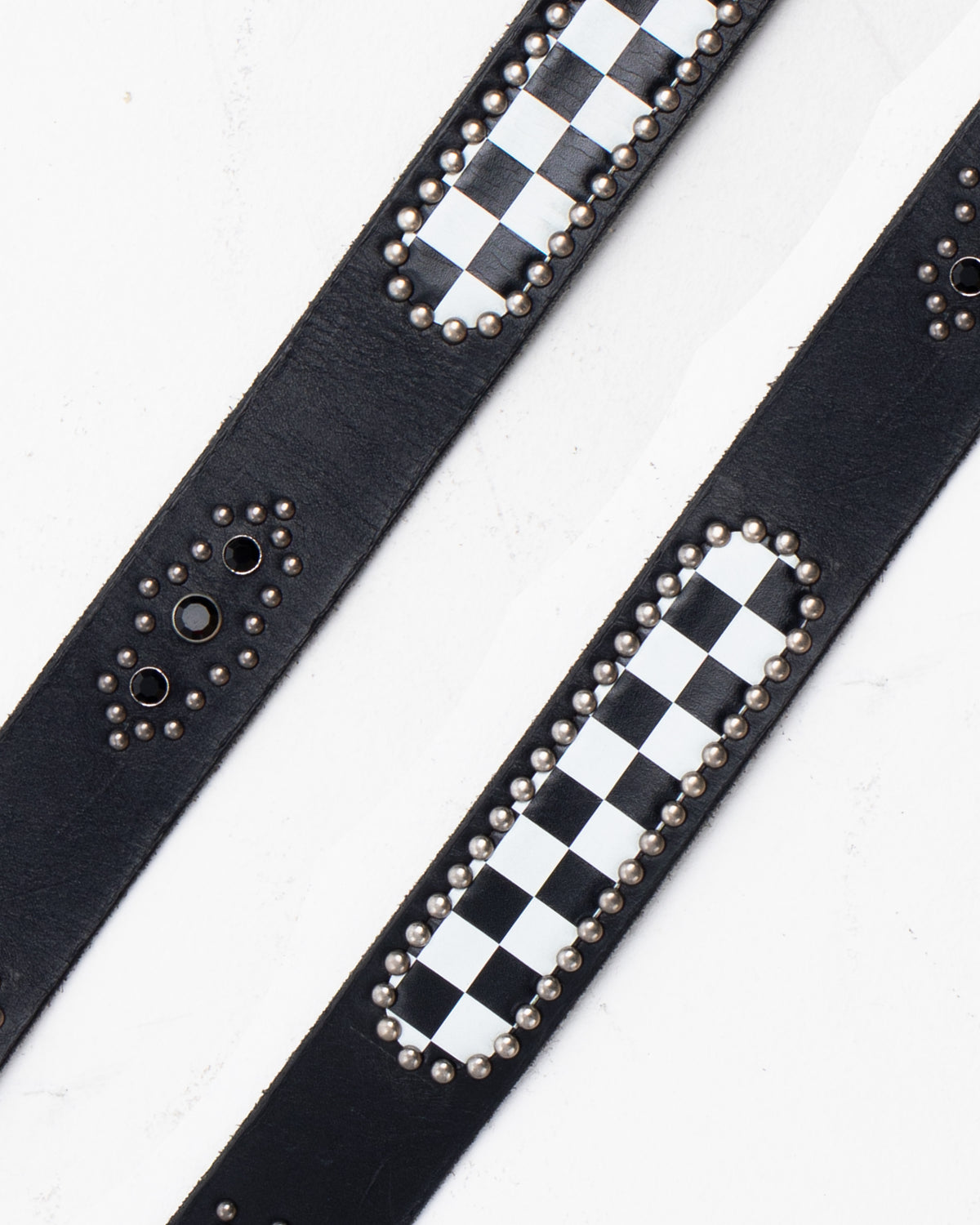 CHECKERED STUDDED BELT