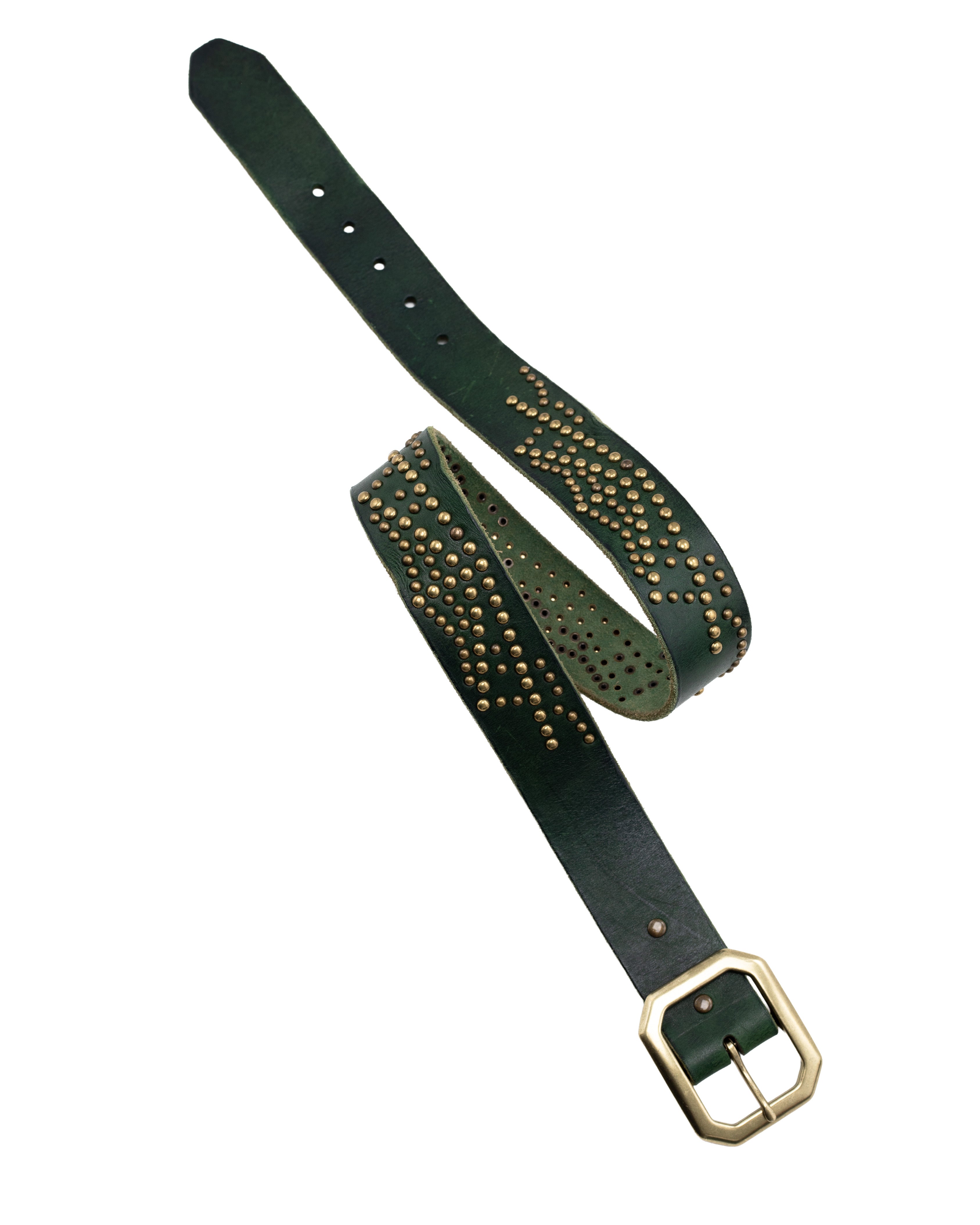 GREEN STUDDED BELT Image 2