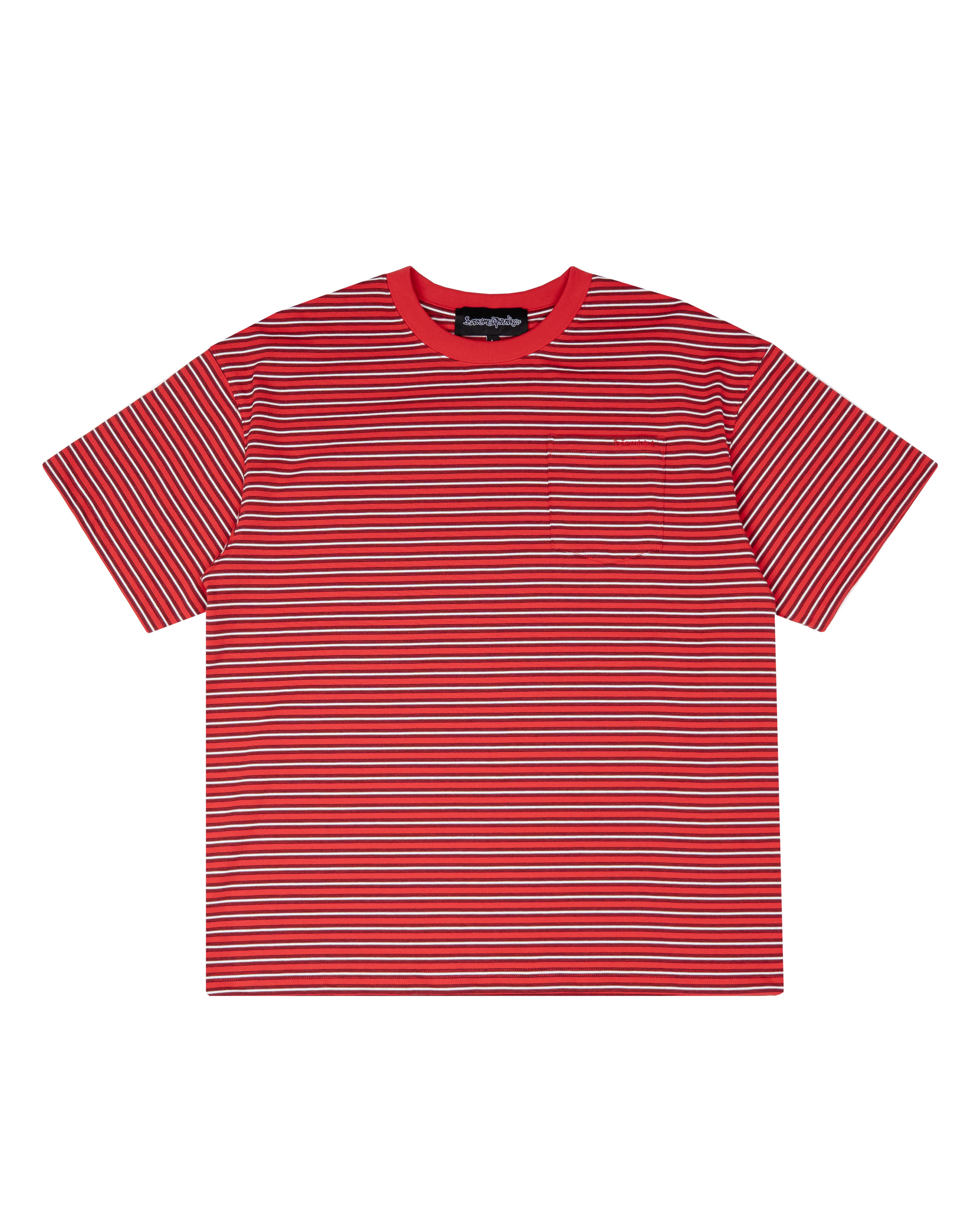 STRIPED POCKET TEE (RED) Image