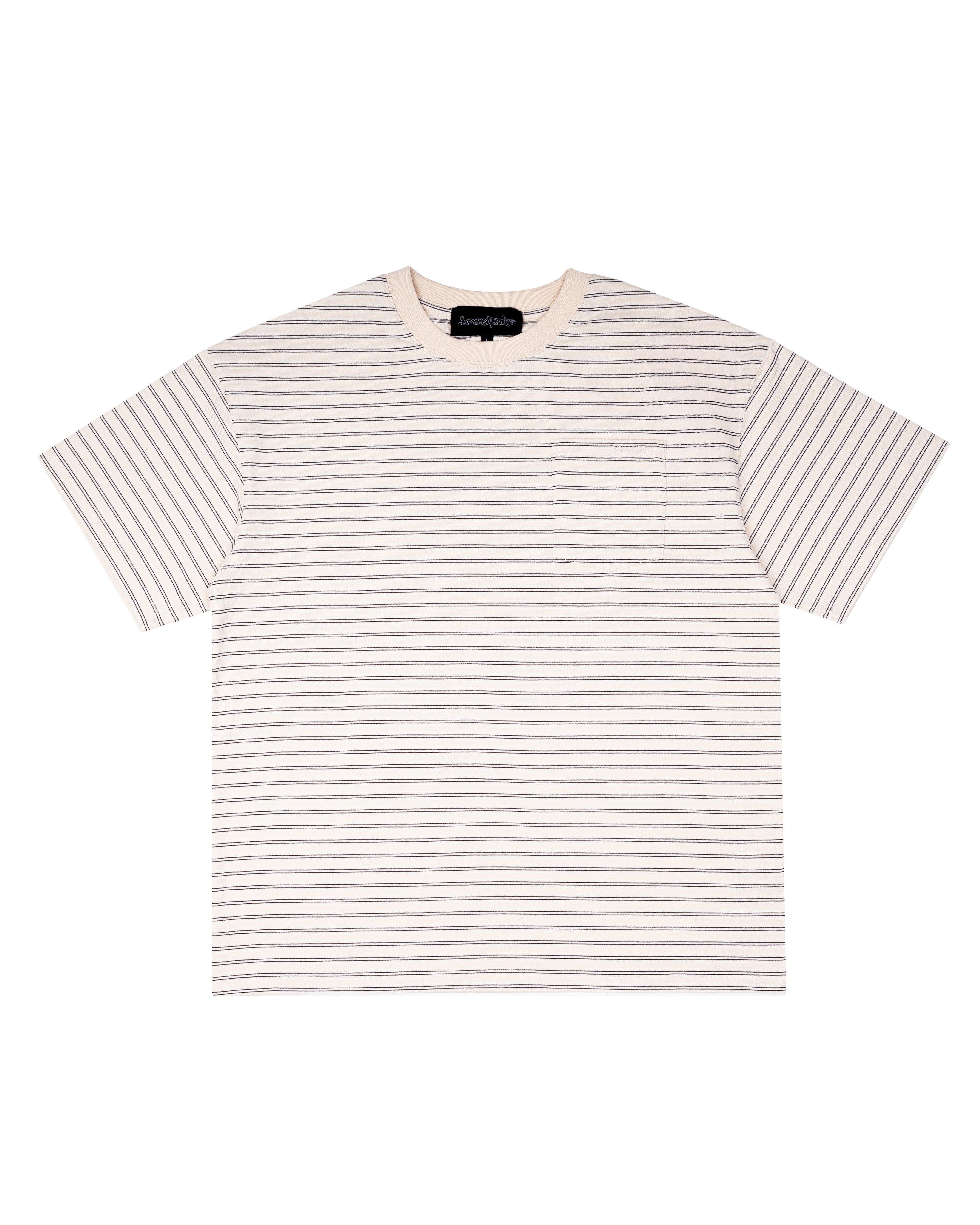 STRIPED POCKET TEE (WHITE) Image